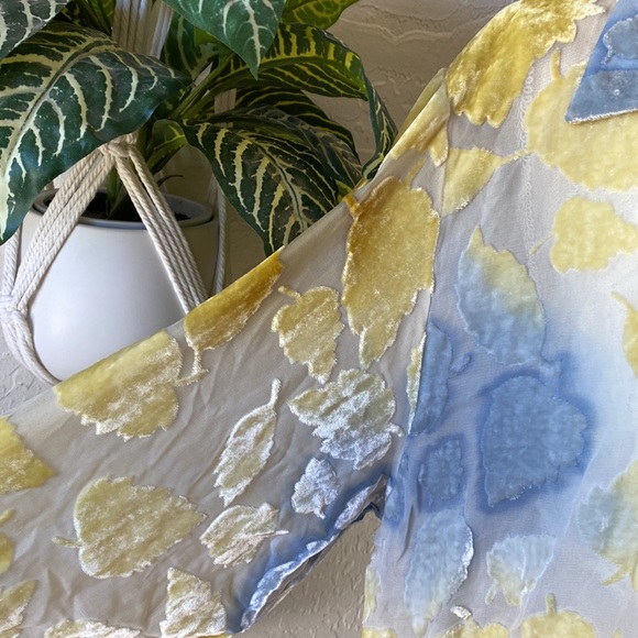 🌻🌼🌻VINTAGE COREY B SILK & RAYON VELVET LEAF SHIRT ‼️ - Picture 6 of 13